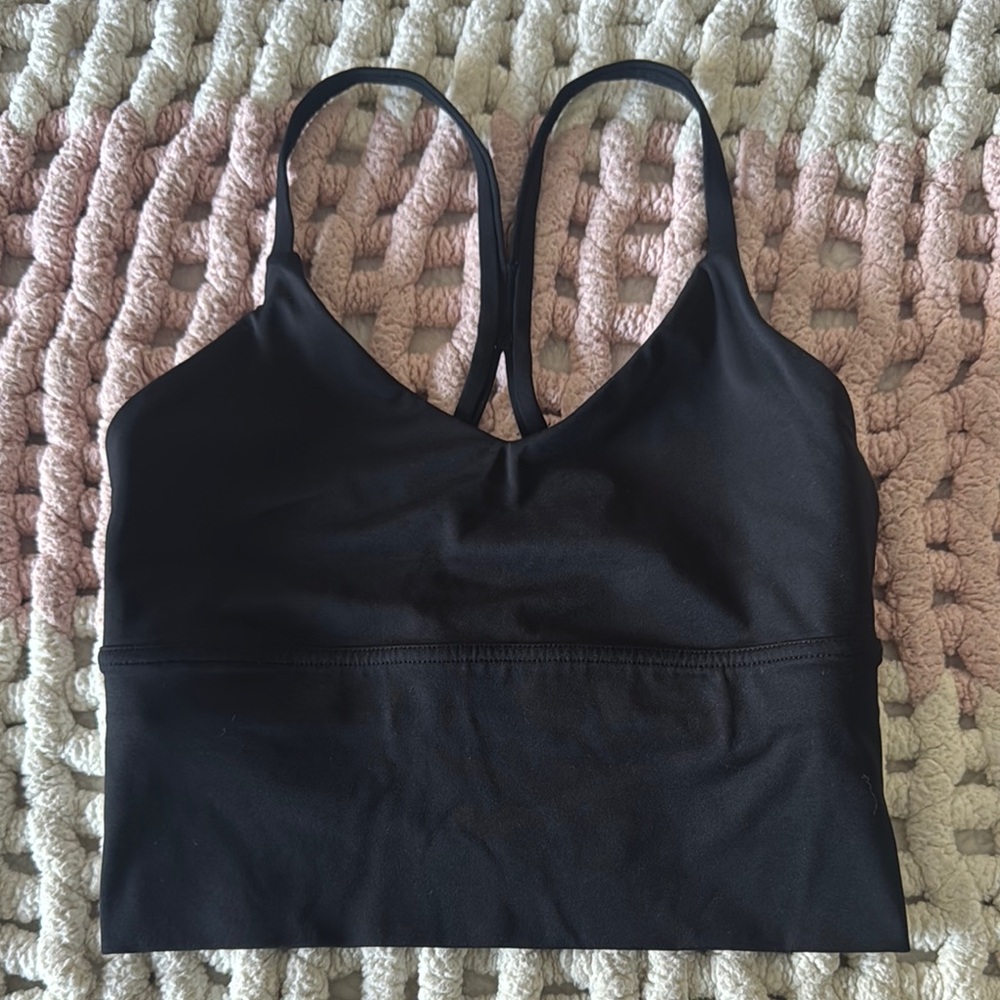 Black Strappy Sports Bra